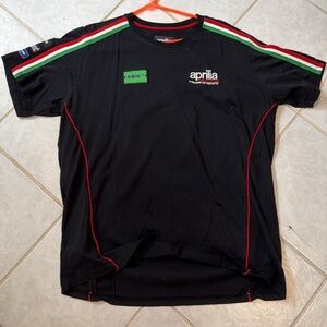 Black Men's Aprilia Racing Shirt